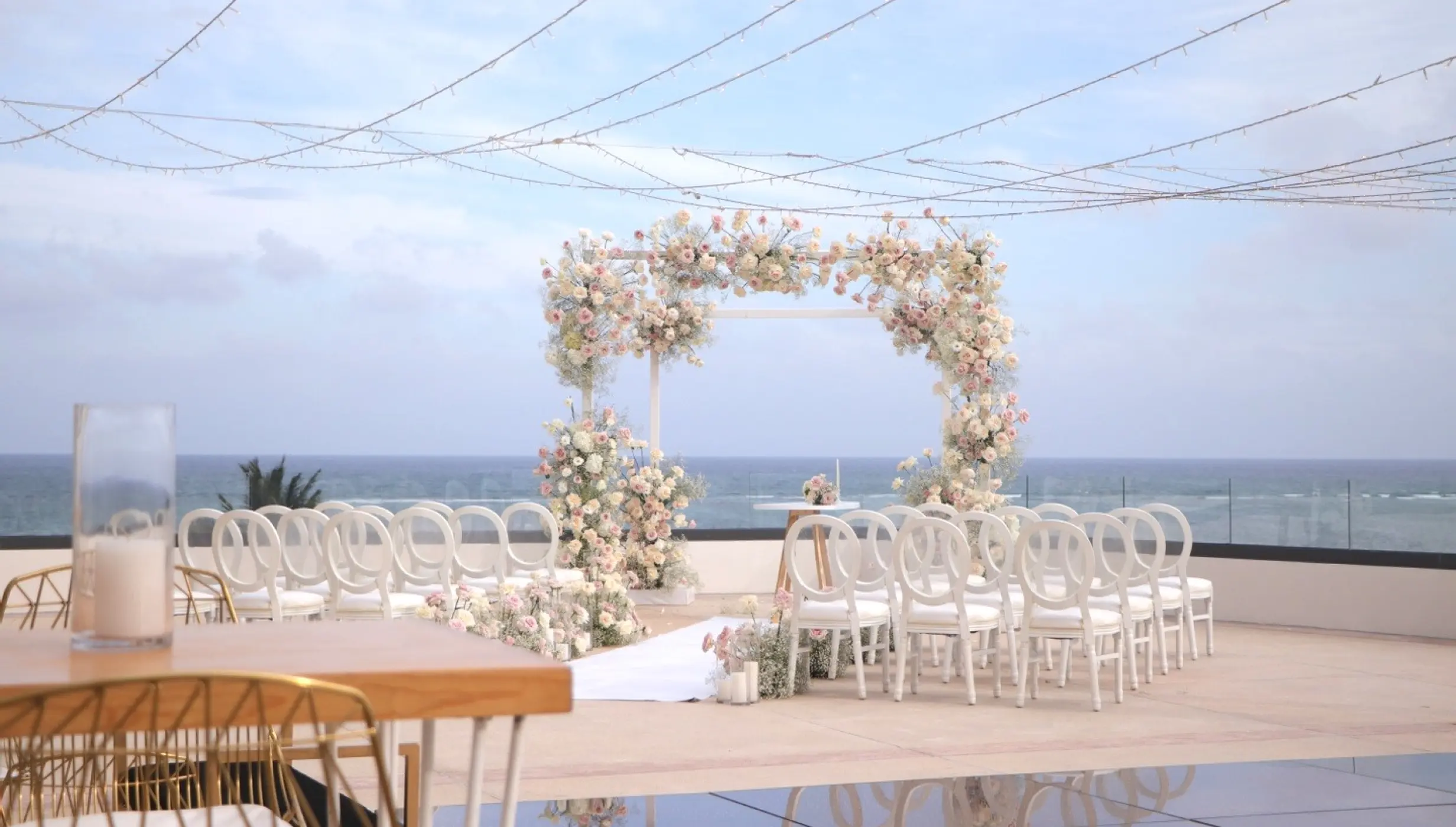 Wedding decor at Sensira Resort and Spa Riviera Maya