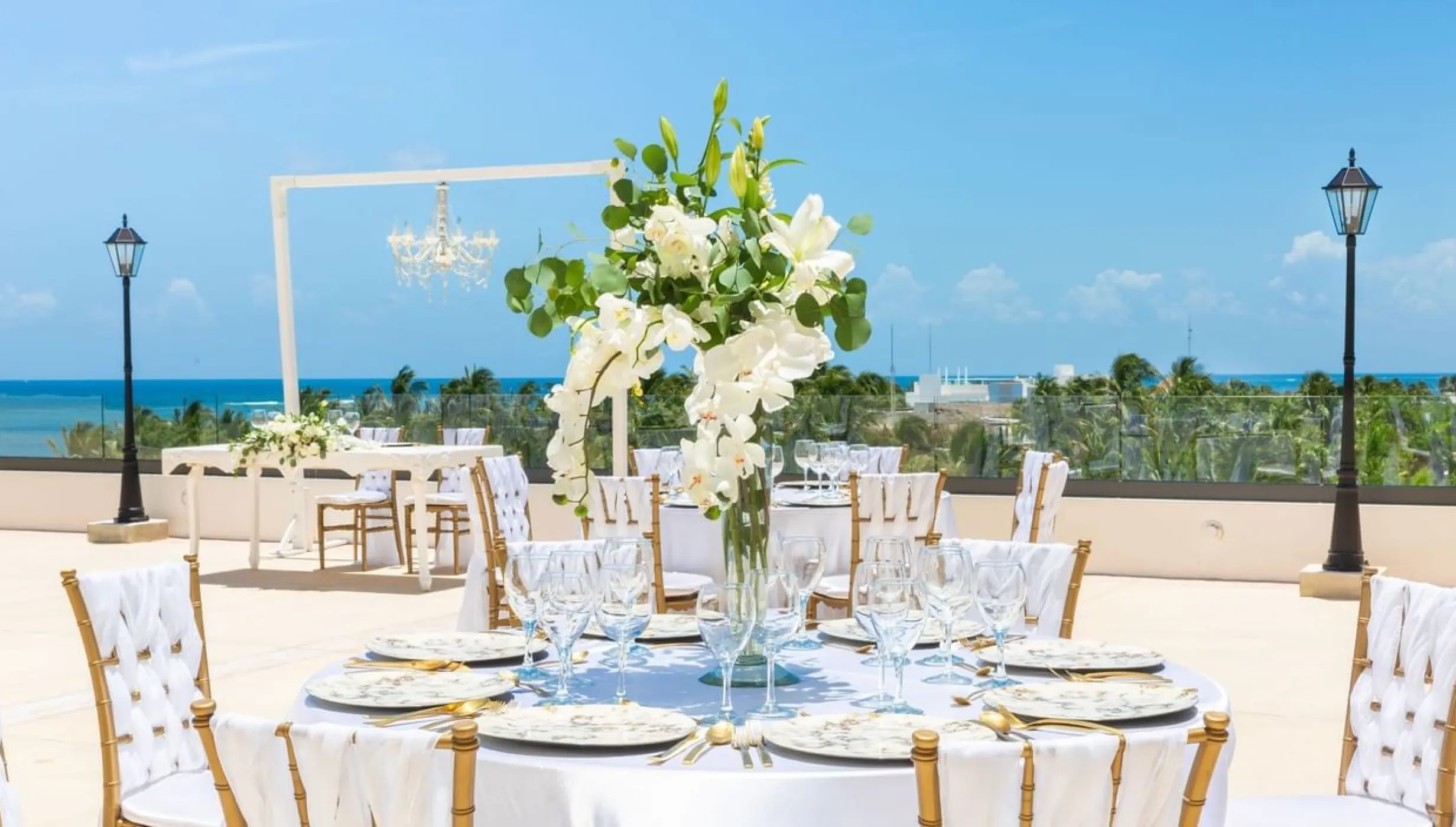 Wedding decor at Sensira Resort and Spa Riviera Maya