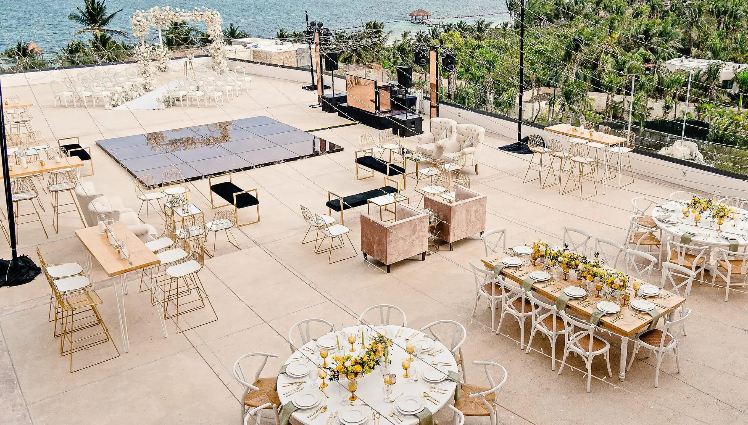 Sunset terrace at Sensira Resort and Spa Riviera Maya
