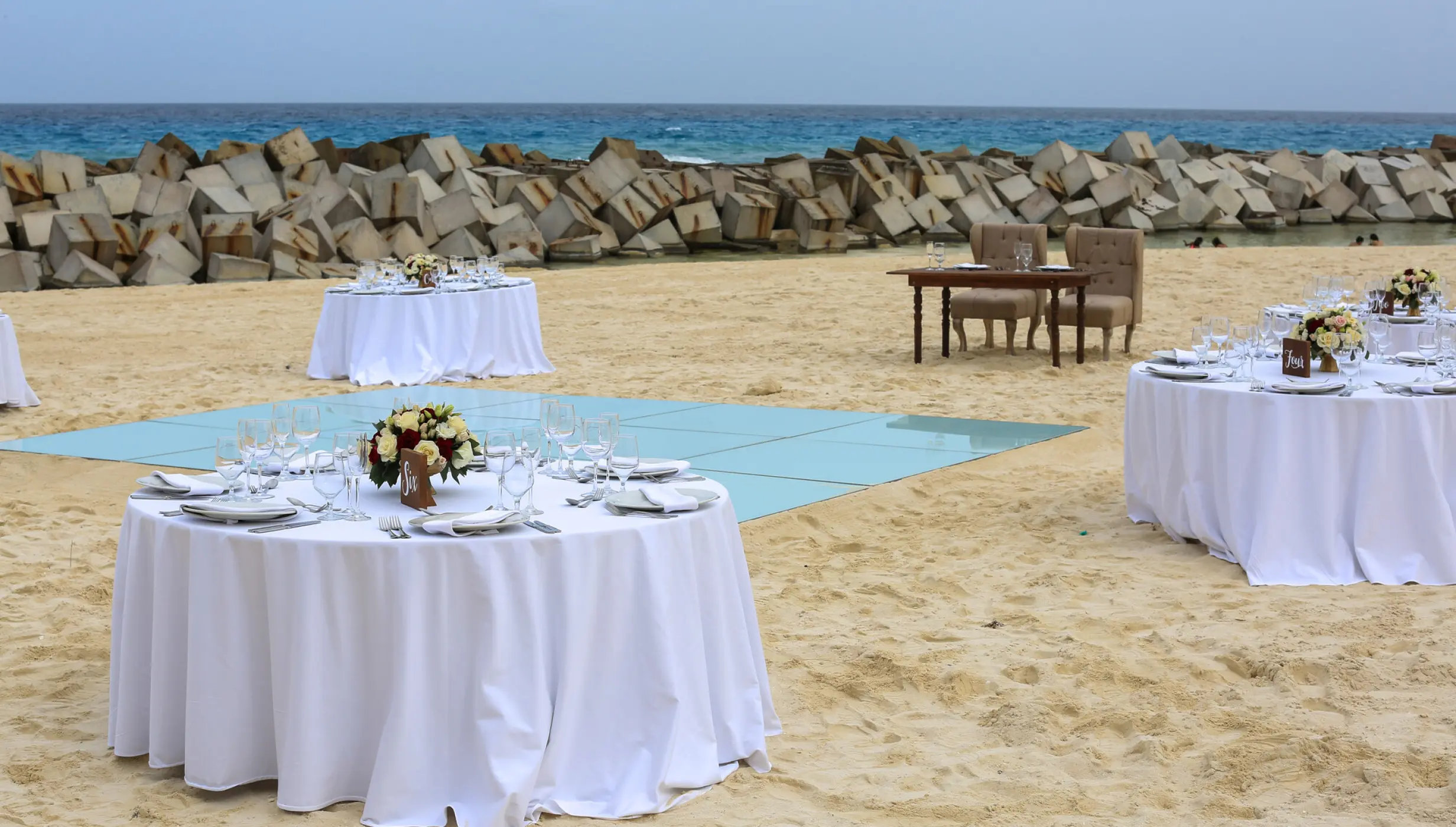 Sahara beach wedding venue at Hyatt Ziva Cancun
