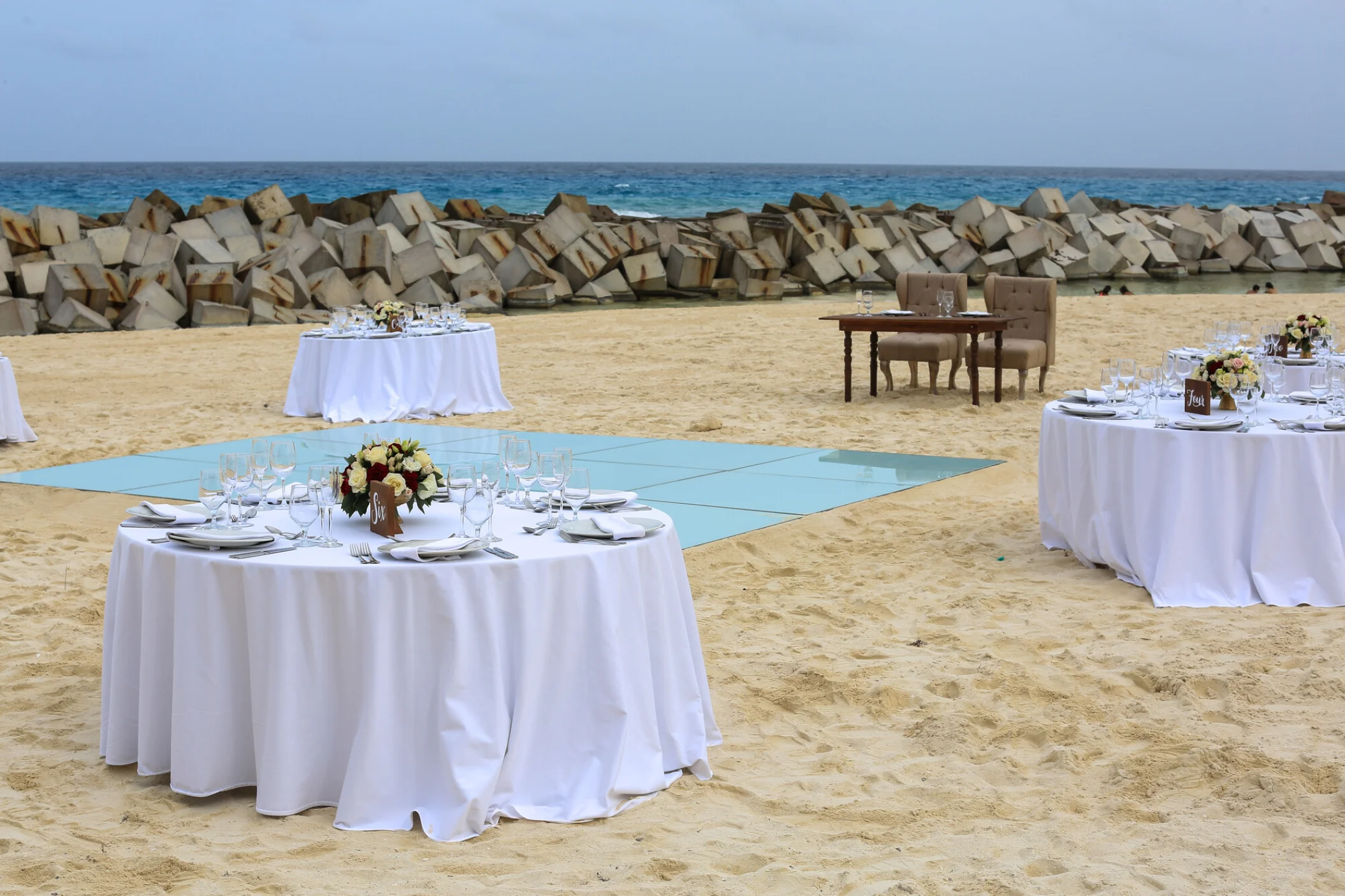 Sahara beach wedding venue at Hyatt Ziva Cancun