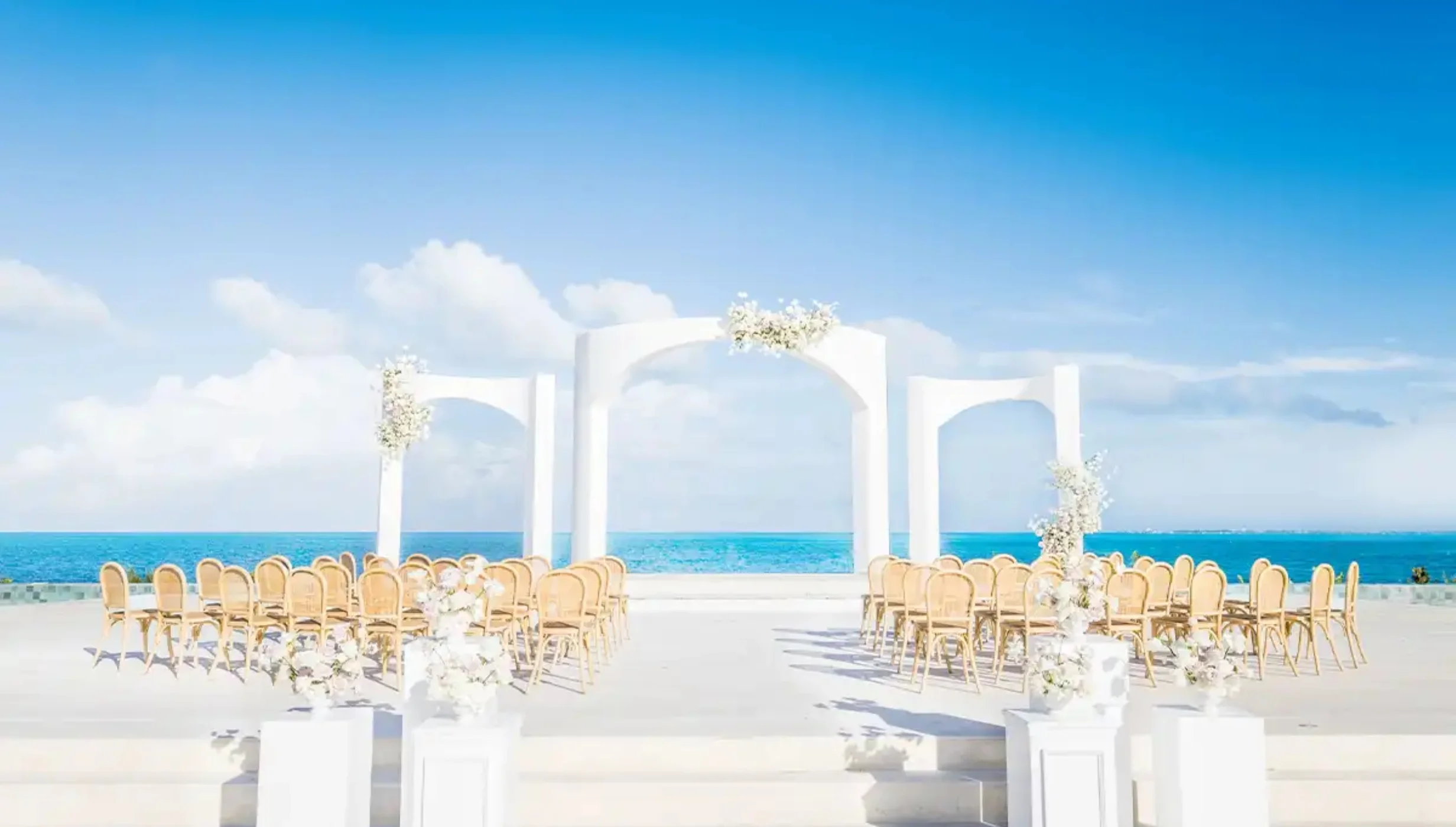 sky wedding gazebo at majestic mirage costa mujeres