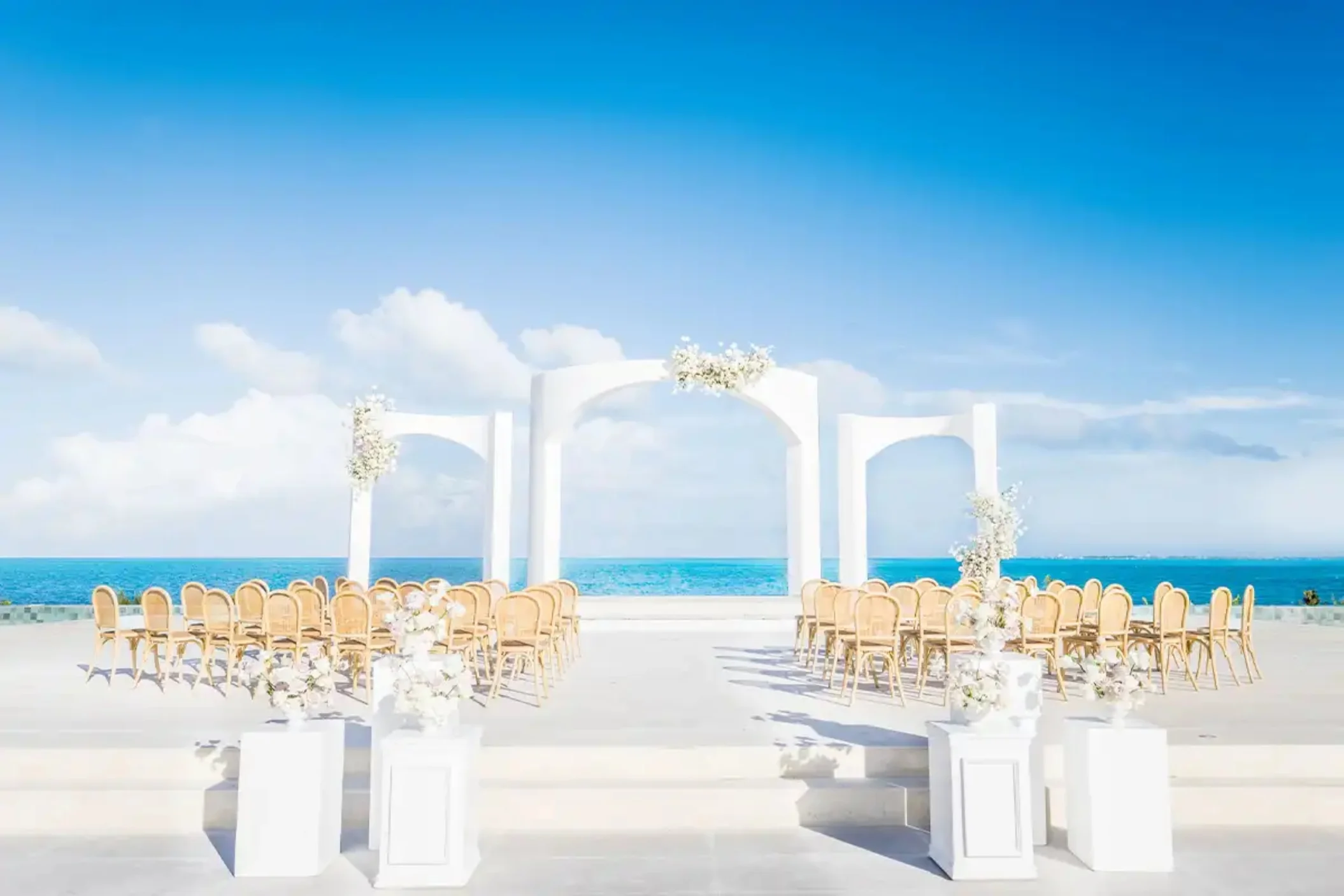 sky wedding gazebo venue at majestic mirage costa mujeres