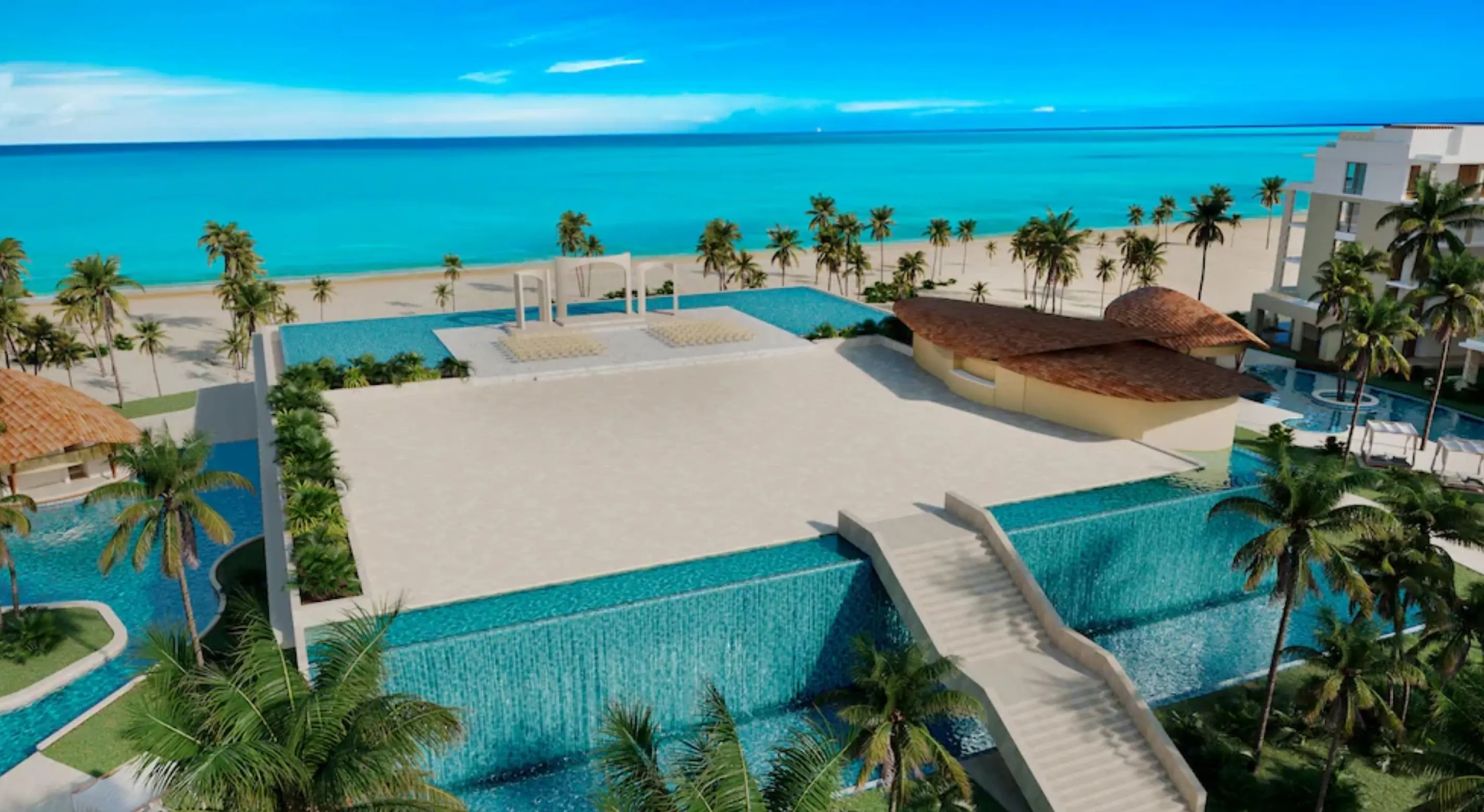 Sky wedding gazebo with ocean views at Majestic Mirage, Cancun