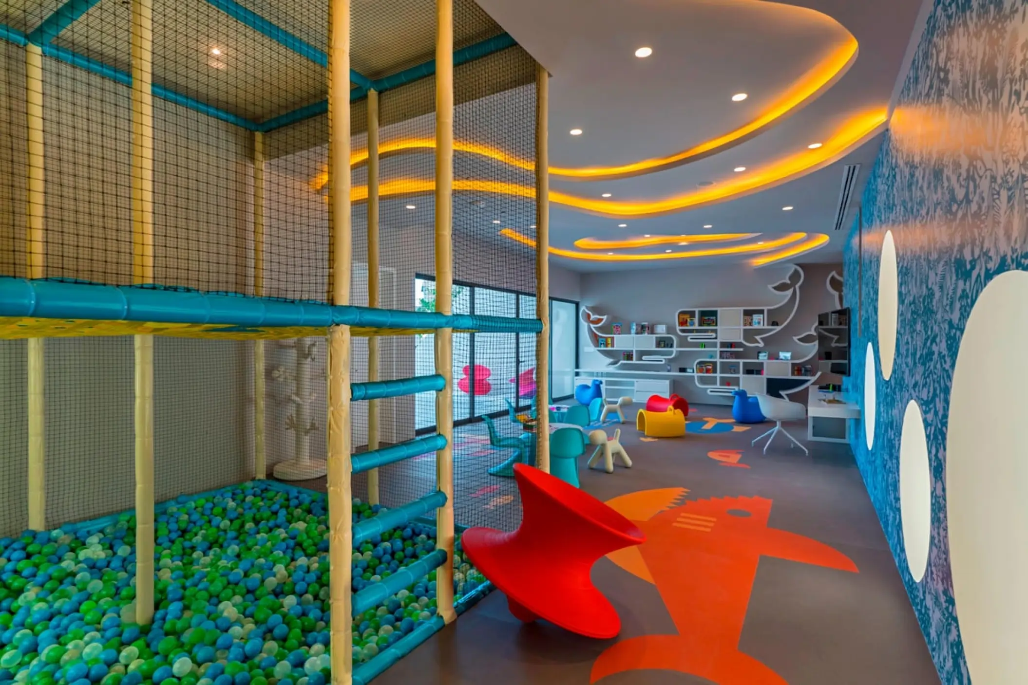 Kids club indoor playground and ball pit at Solaz Los Cabos, Cabo San Lucas
