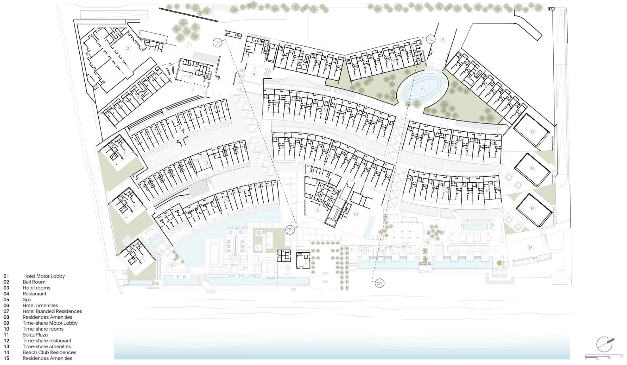 Resort map of Solaz Los Cabos