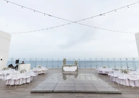 Andreana and Alessandro ceremony setup