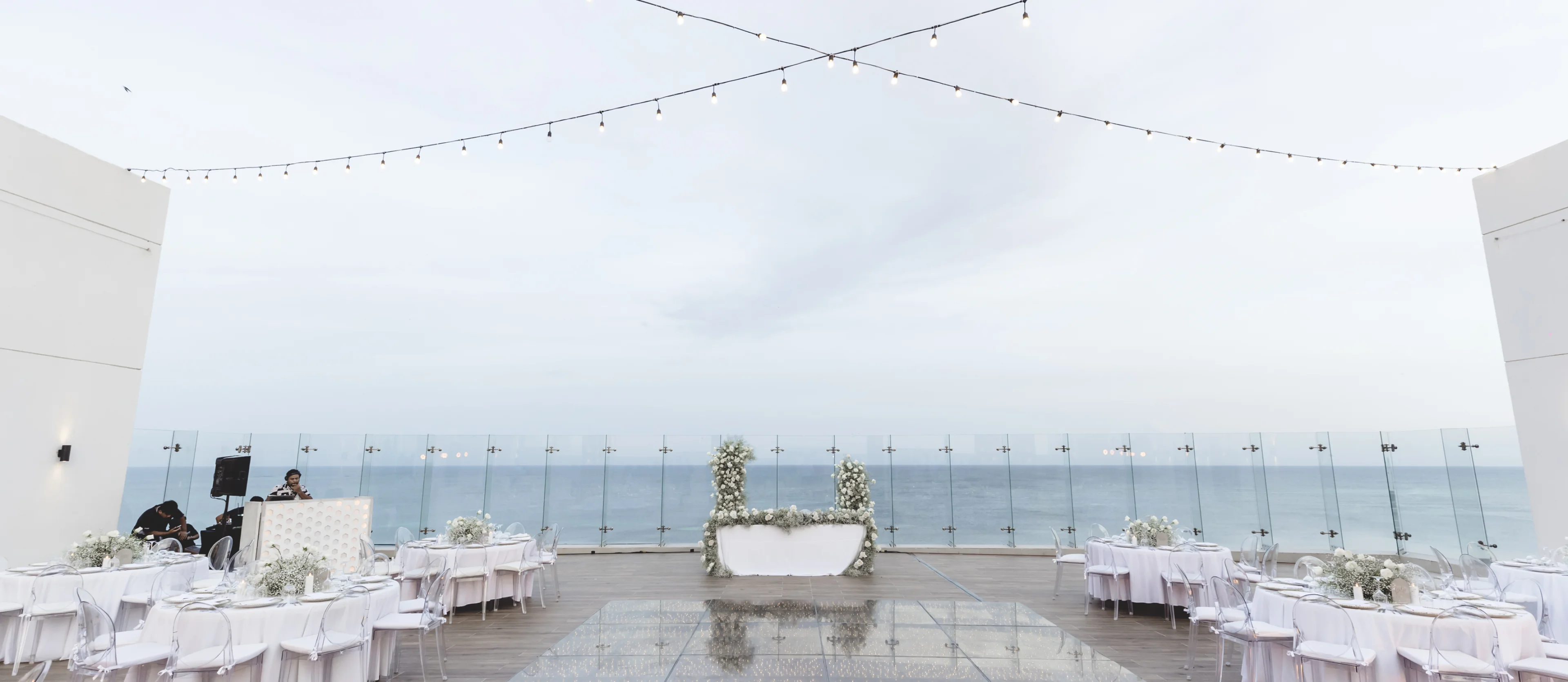 Andreana and Alessandro ceremony setup