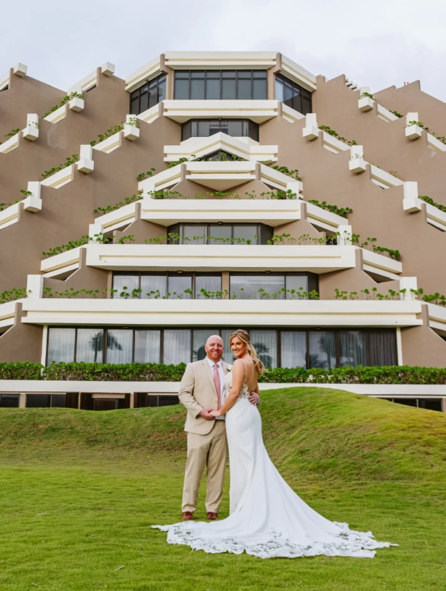 Anne & Mitch at their wedding resort