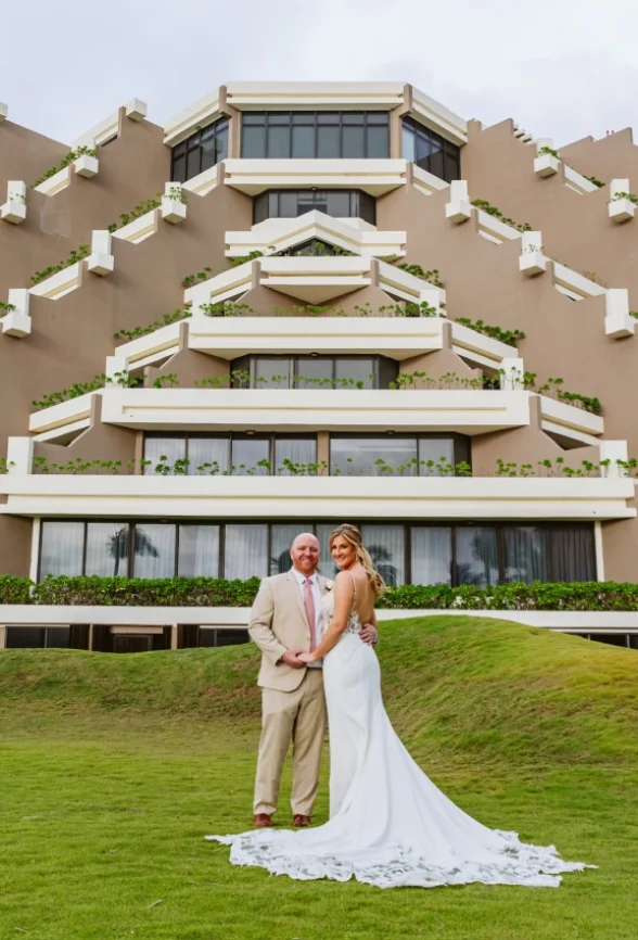 Anne & Mitch at their wedding resort