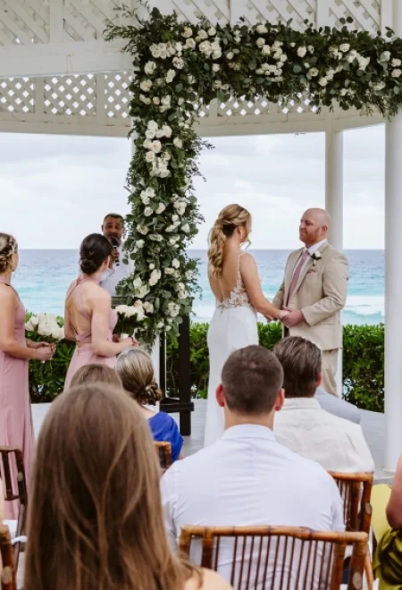 Anne & Mitch exchanging vows