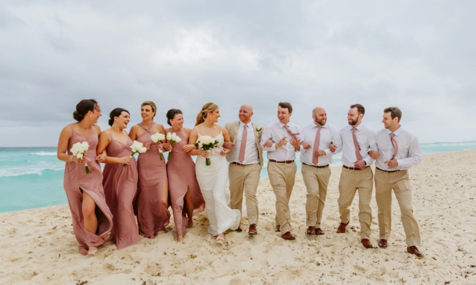 Anne & Mitch with their wedding party