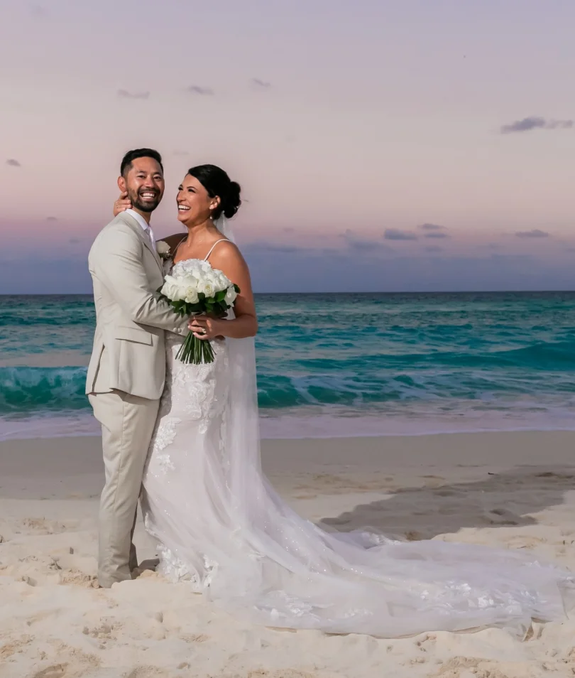 Danielle & Junya Nakajima on the beach