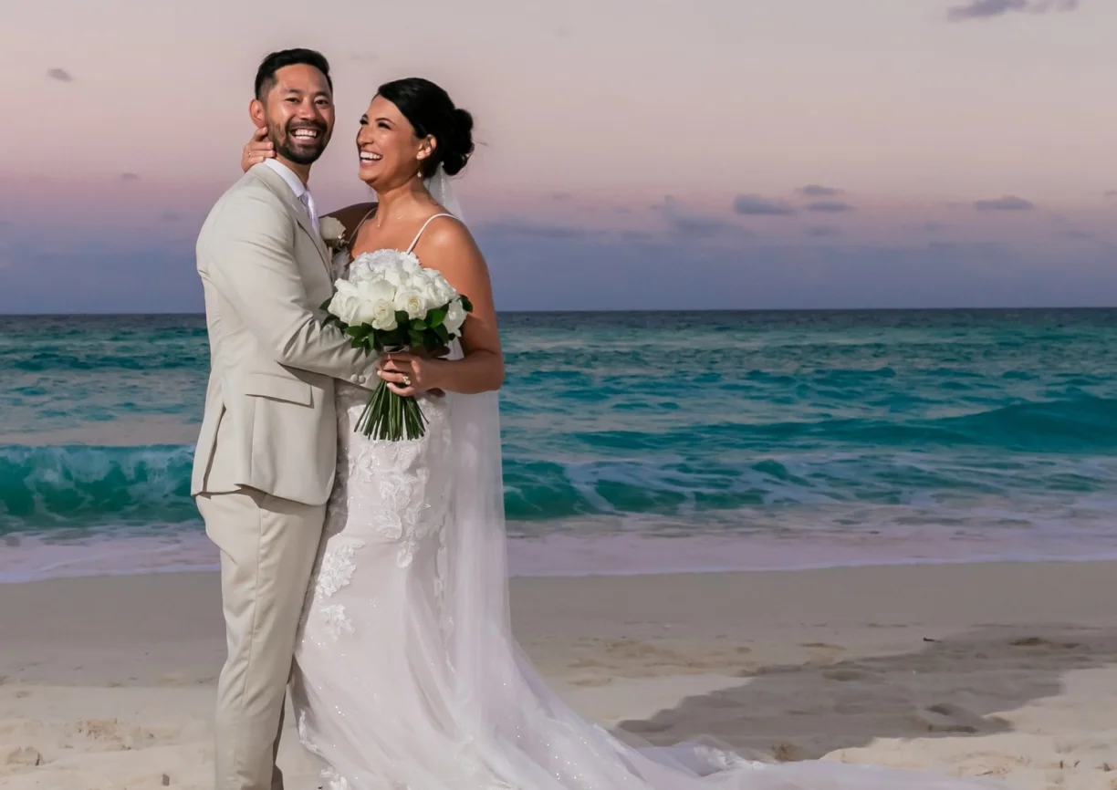 Danielle & Junya Nakajima on the beach