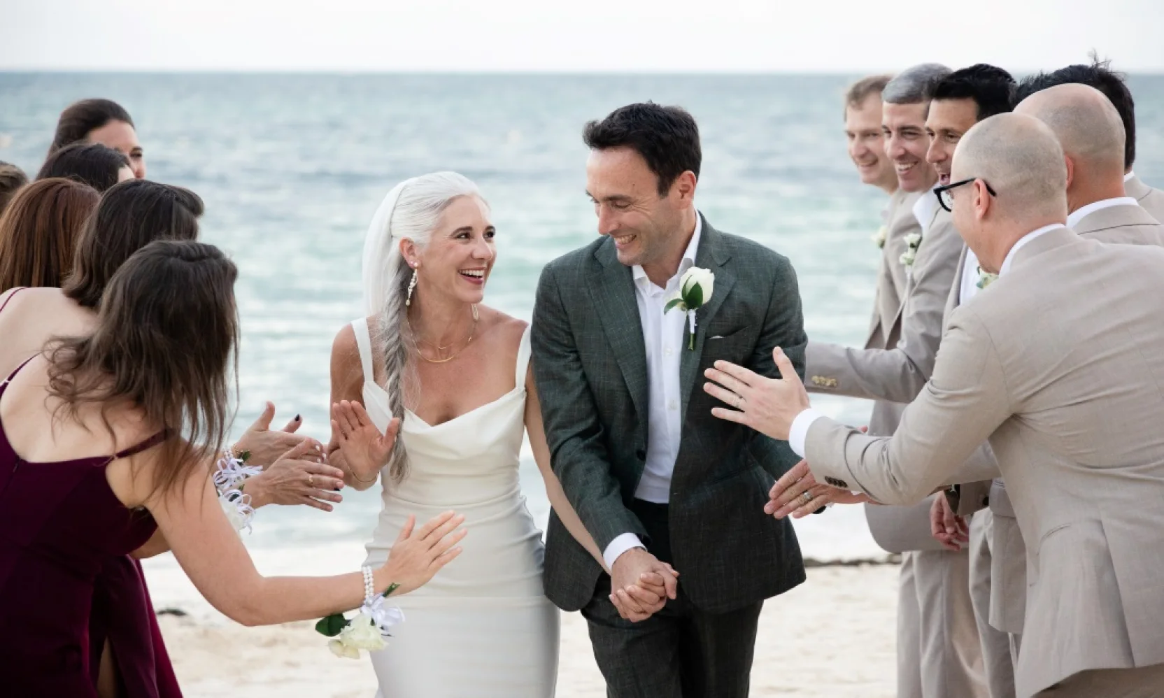 Jeff and Lindsey surrounded by guests