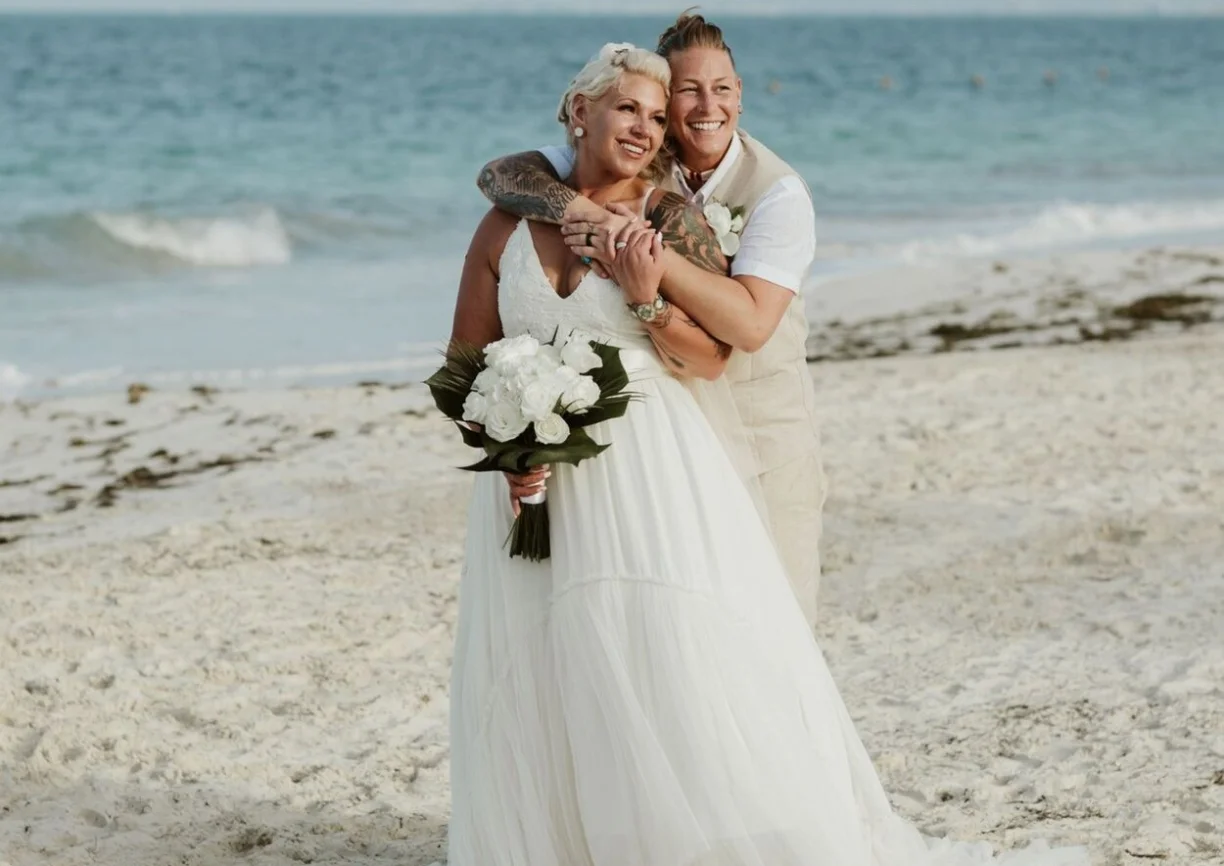 Jennifer & Chelsey on the beach