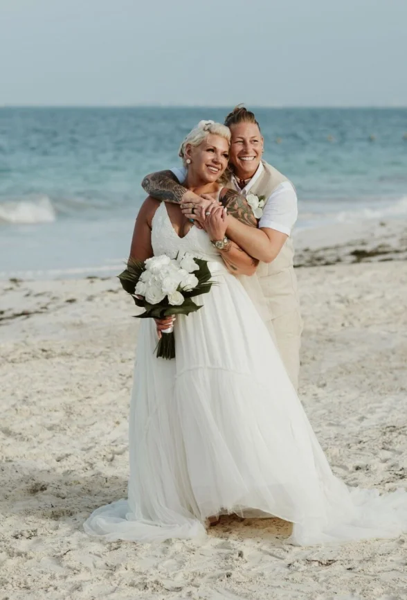 Jennifer & Chelsey on the beach