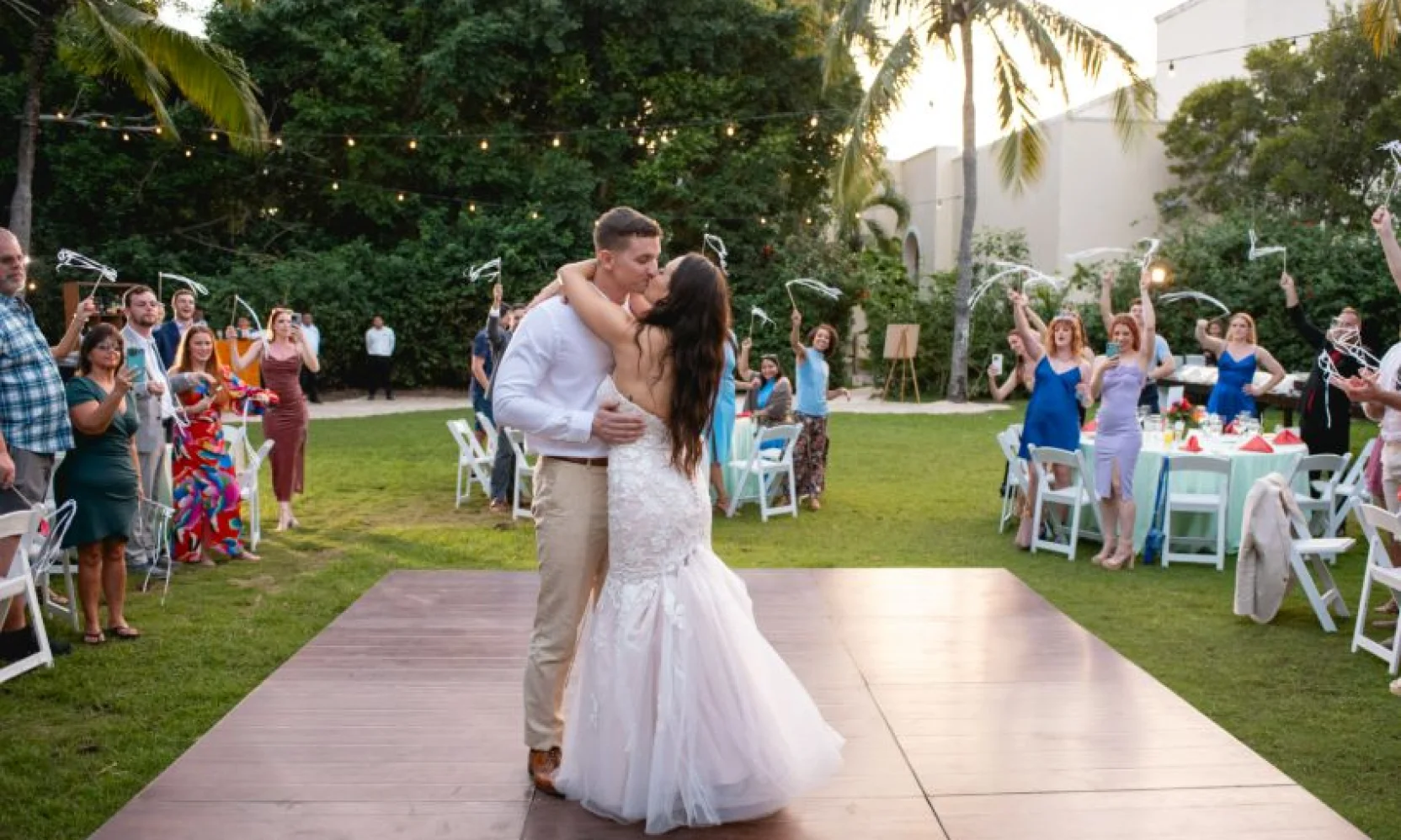 Kayla and Devon on the dance floor