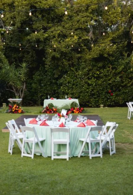 Kayla and Devon reception setup