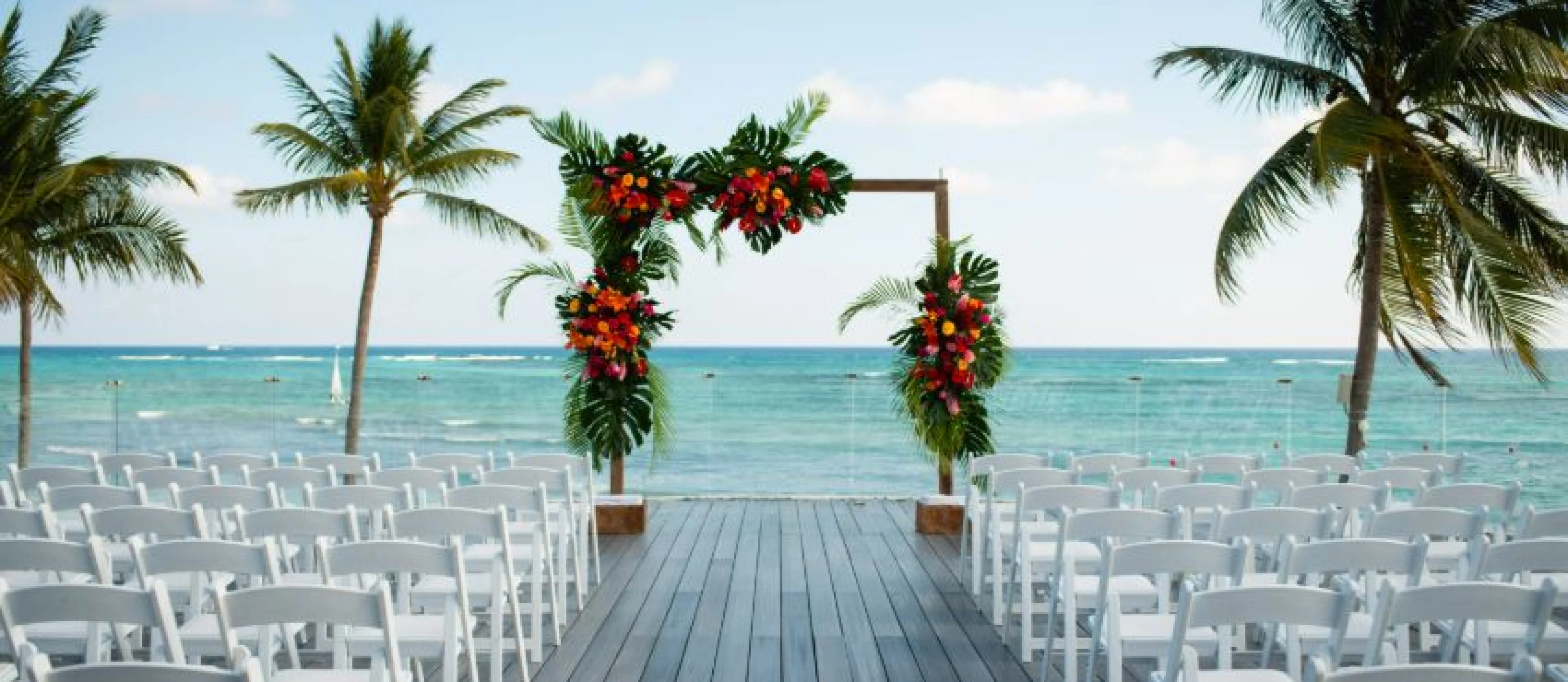 wedding ceremony setup of Kayla and Devon