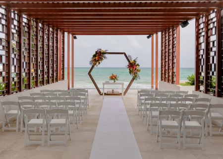 Melissa & Josh wedding ceremony setup