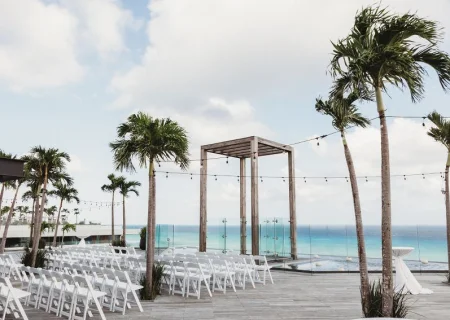 ceremony setup of Samantha and William
