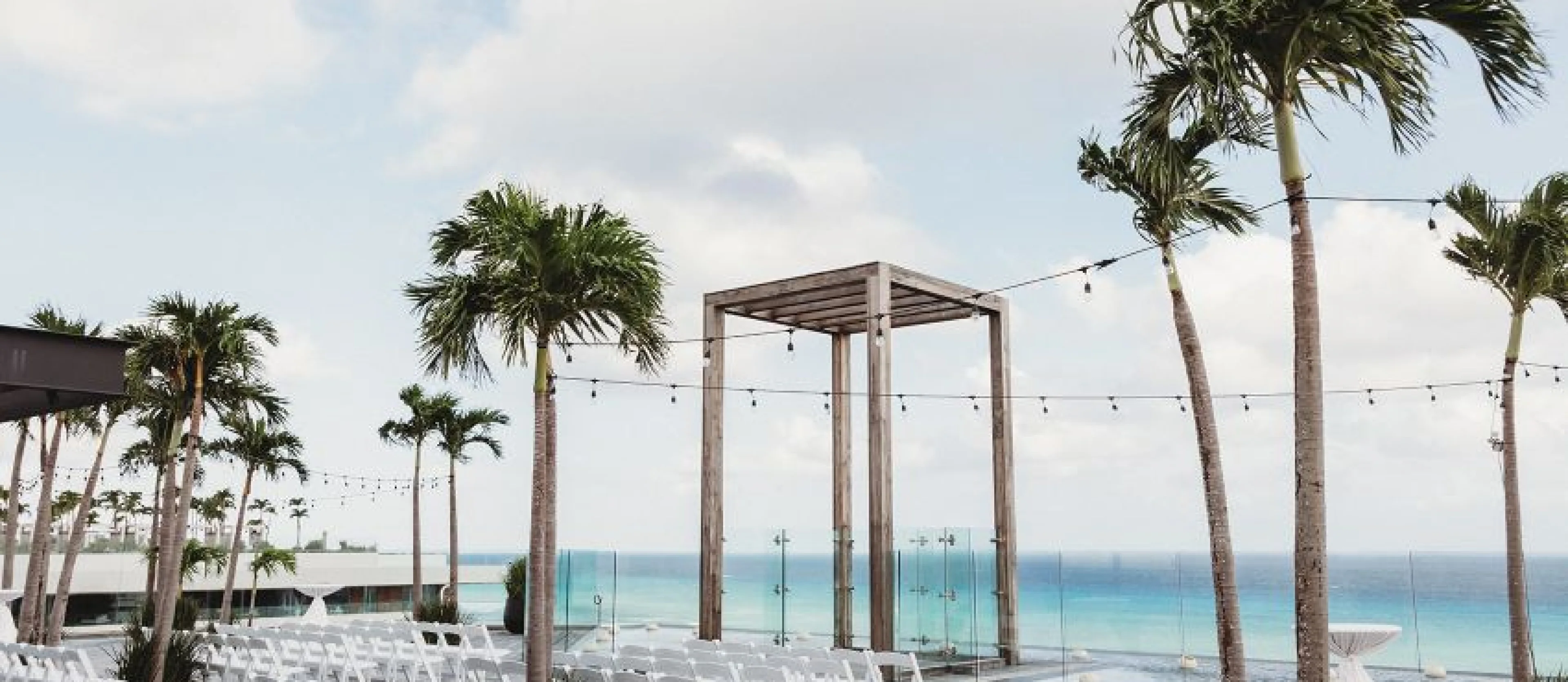 ceremony setup of Samantha and William