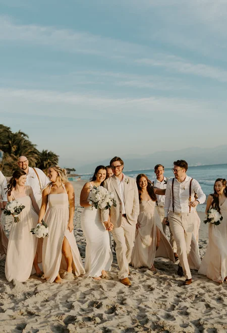 Stephanie & Austin with their wedding party