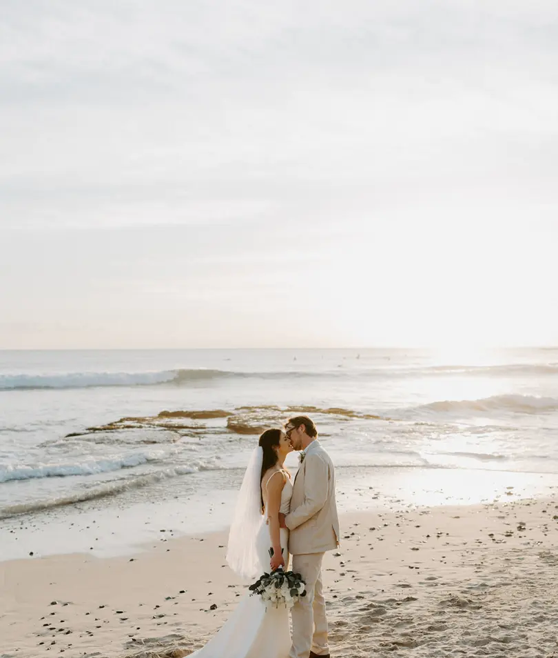 Stephanie & Austin's beach wedding portrait at Secrets Bahia Mita, Puerto Vallarta