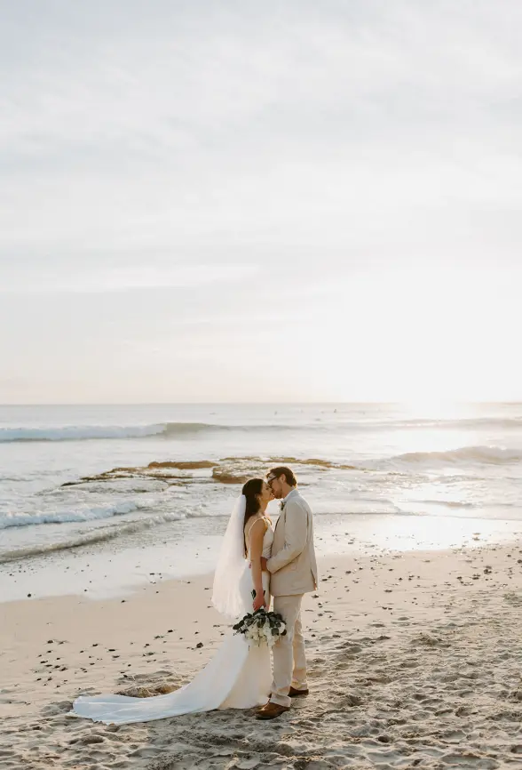 Stephanie & Austin's beach wedding portrait at Secrets Bahia Mita, Puerto Vallarta