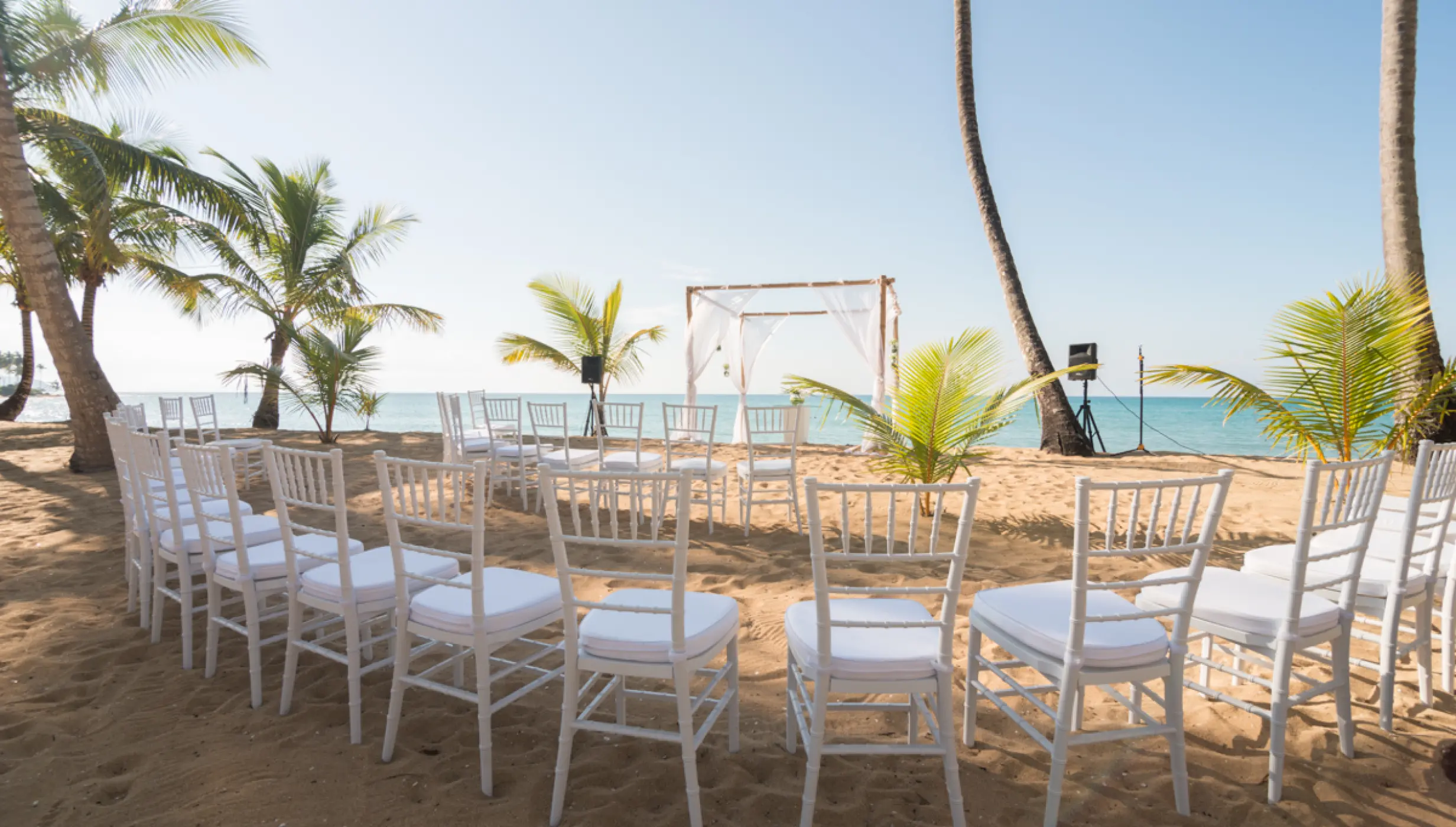 Ceremony decor on the beach at Sublime samana Las Terrenas