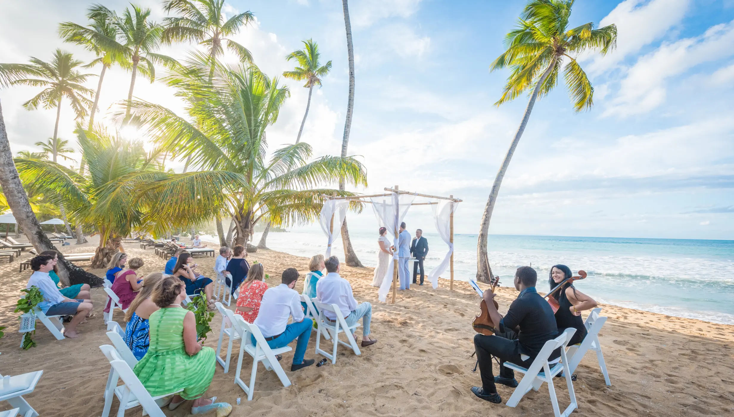 Ceremony decor on the beach at Sublime samana Las Terrenas