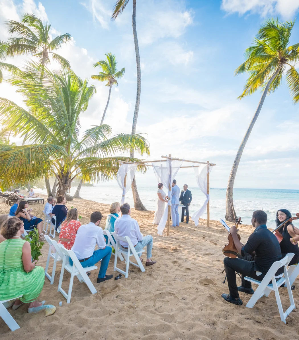 Ceremony decor on the beach at Sublime samana Las Terrenas