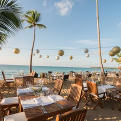 Dinner reception on the beach at Sublime samana Las Terrenas