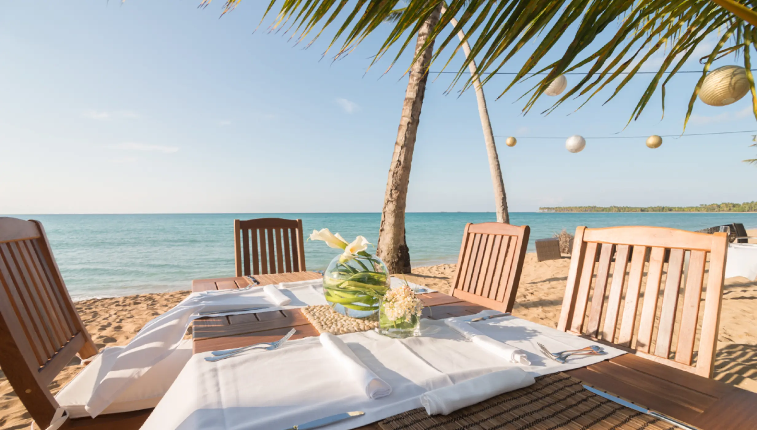 Dinner reception on the beach at Sublime samana Las Terrenas