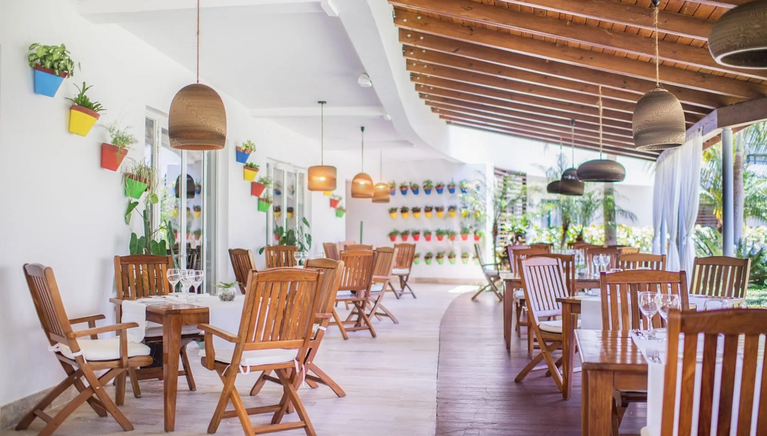 Bistro terrace at Sublime samana Las Terrenas