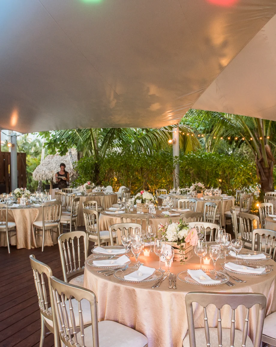 Dinner reception on la palapa at Sublime samana Las Terrenas