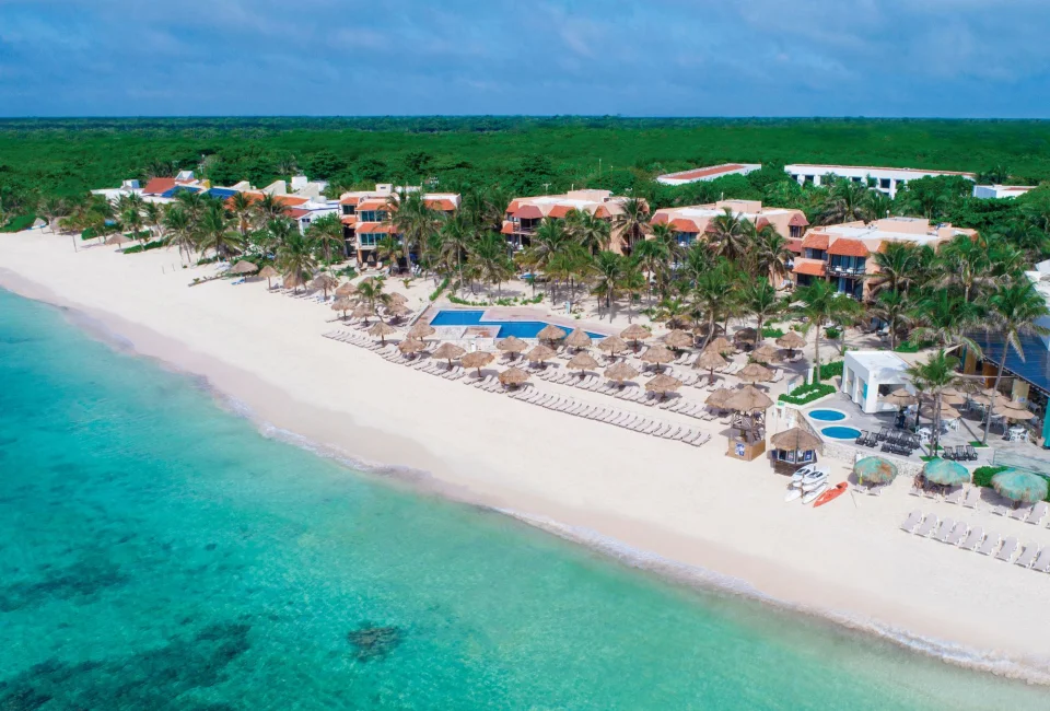 Sunscape Akumal beach and resort arial view
