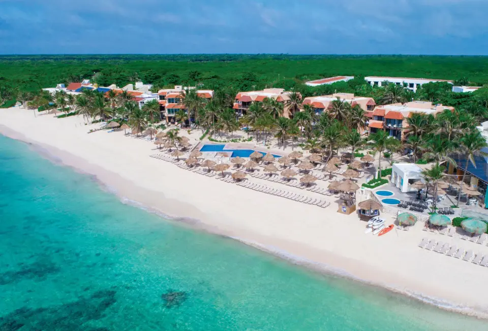 Sunscape Akumal beach and resort arial view