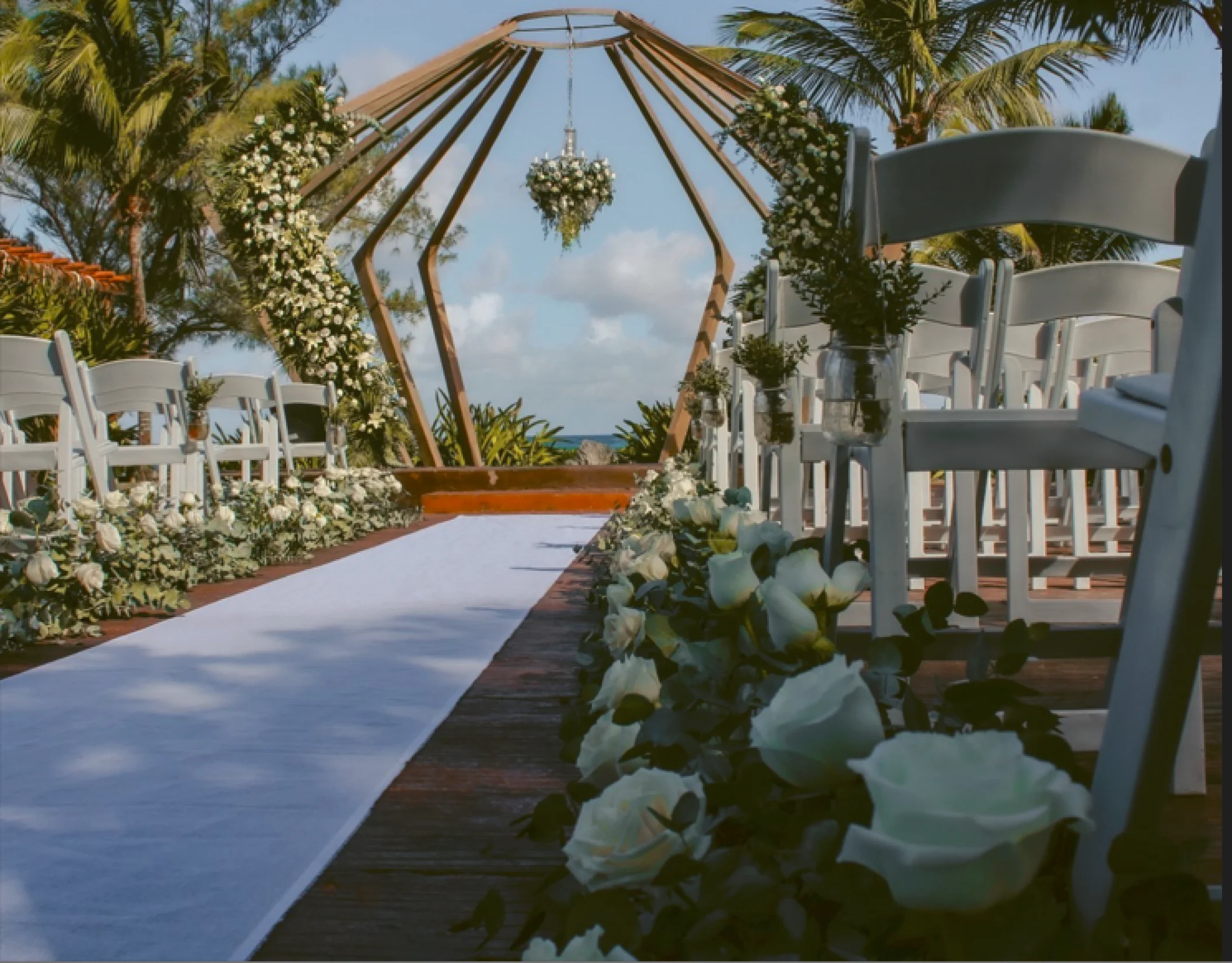 The Fives Beach Hotel & Residences beachfront gazebo wedding venue