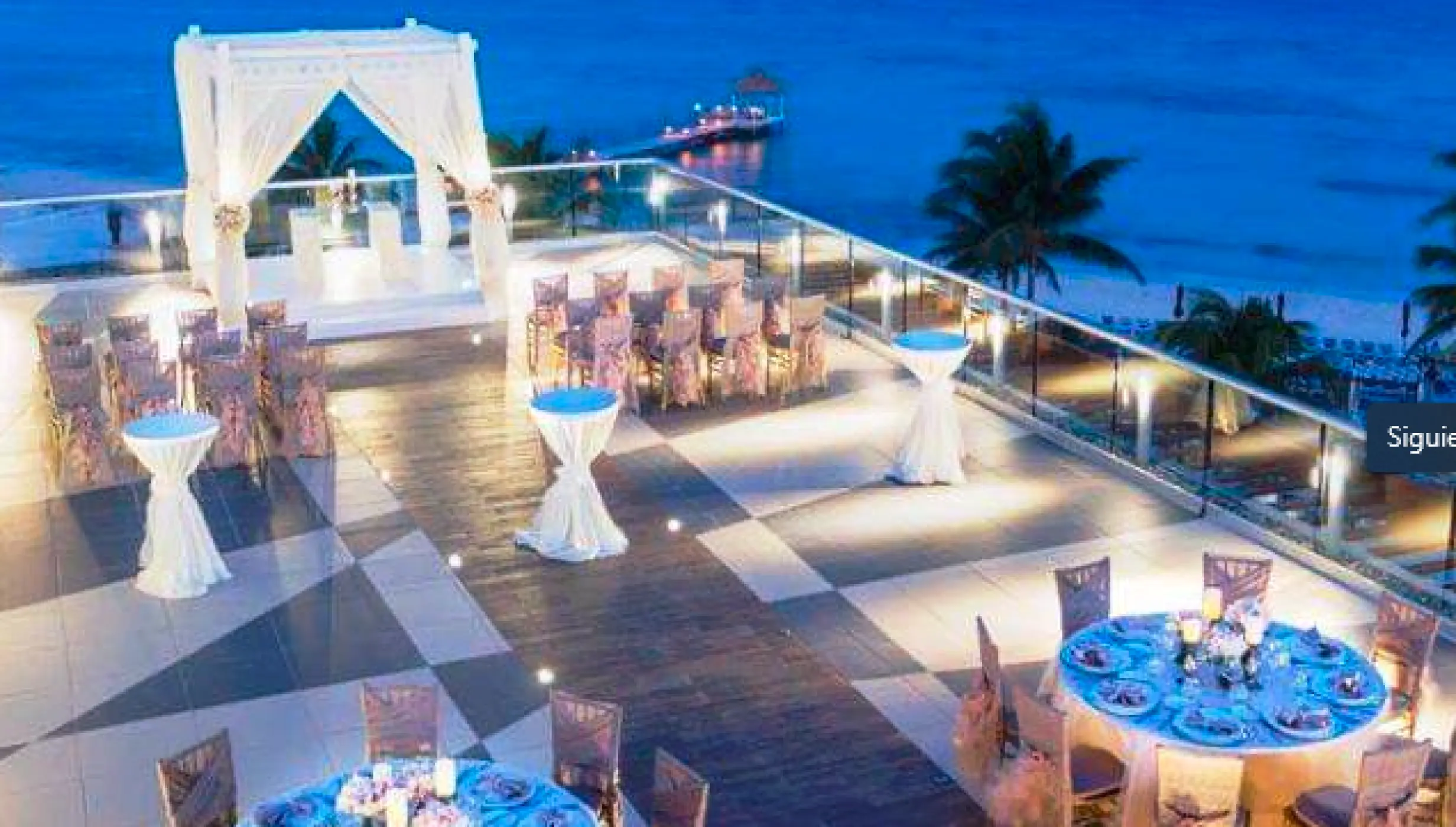 The Fives Beach Hotel & Residences Sky deck wedding venue