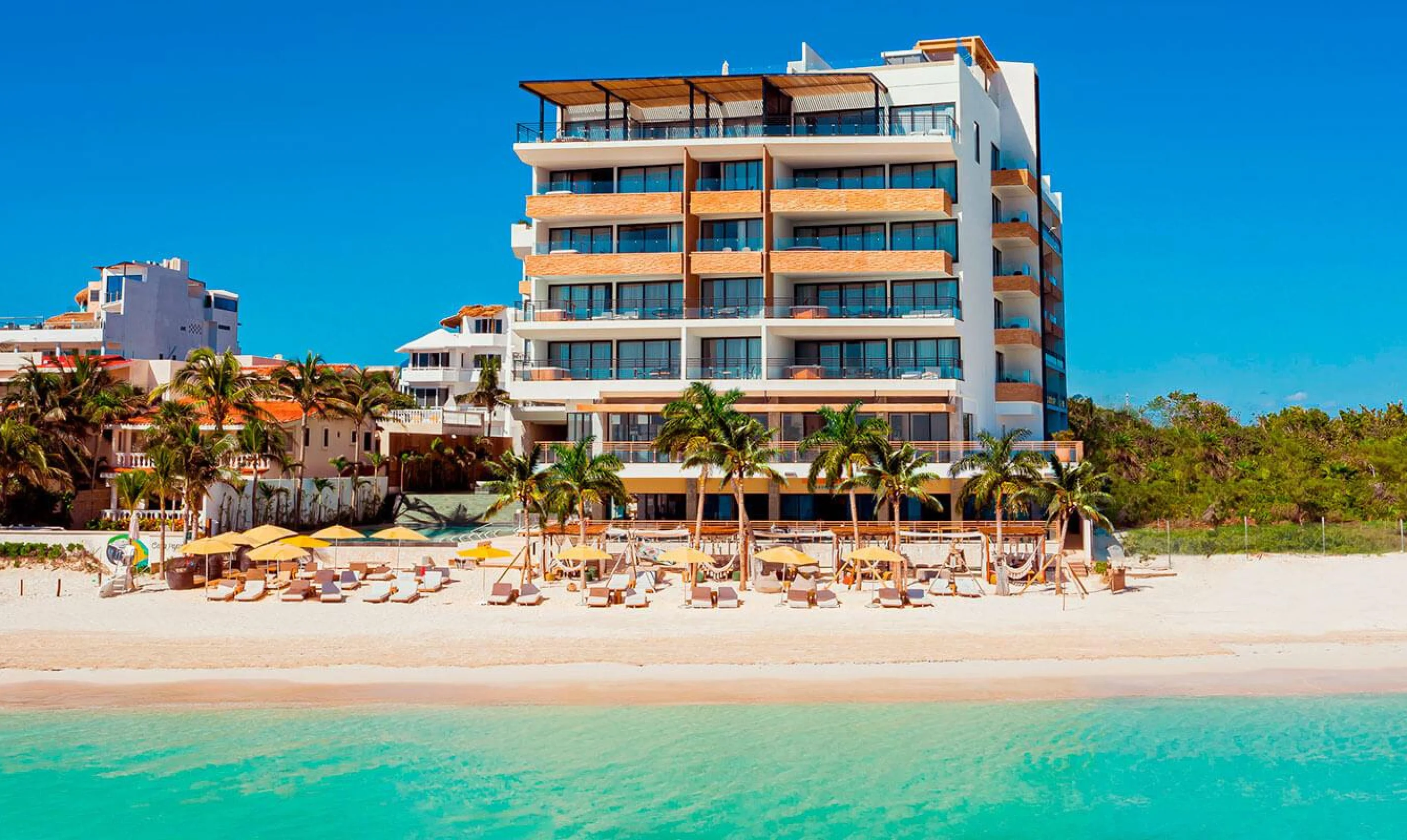 Aerial view of The Fives Oceanfront Puerto Morelos