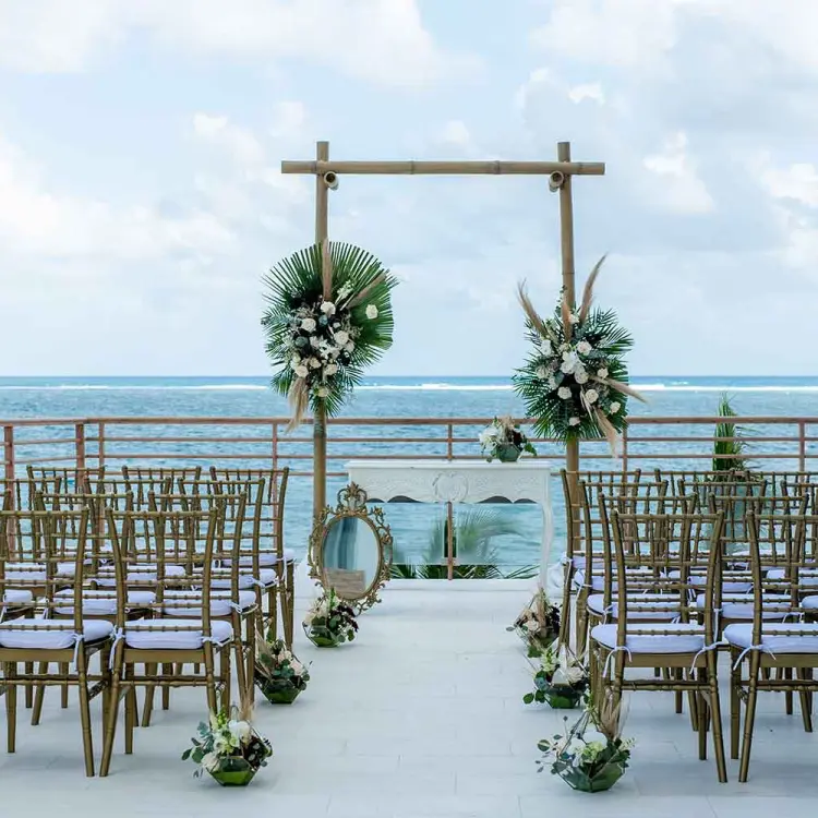 Terrace wedding ceremony at The Fives Oceanfront, Riviera Maya