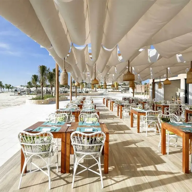 Helios beachfront restaurant at TRS Yucatan, Riviera Maya