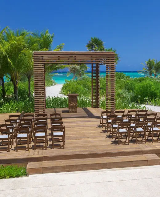Wedding gazebo by the beach at Unico 20°87° Hotel Riviera Maya
