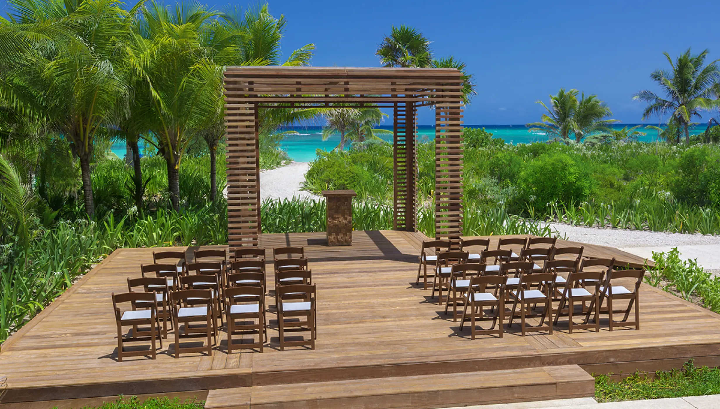 Wedding gazebo by the beach at Unico 20°87° Hotel Riviera Maya