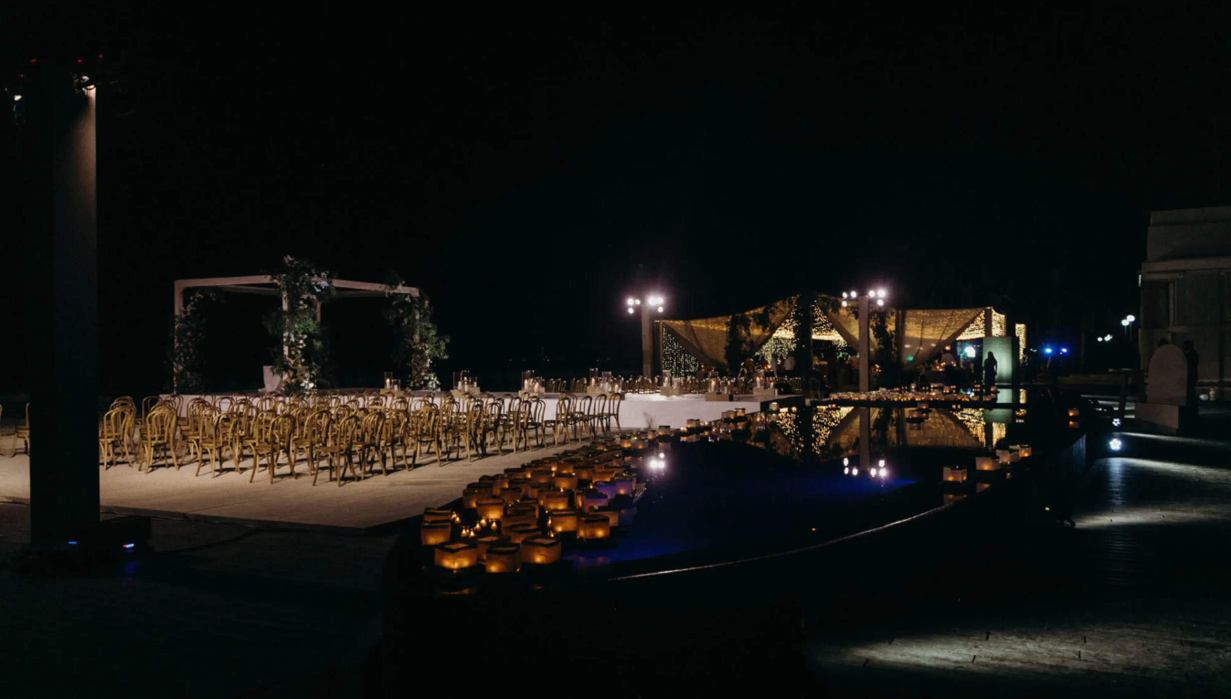 Beach deck wedding venue at Viceroy Los Cabos