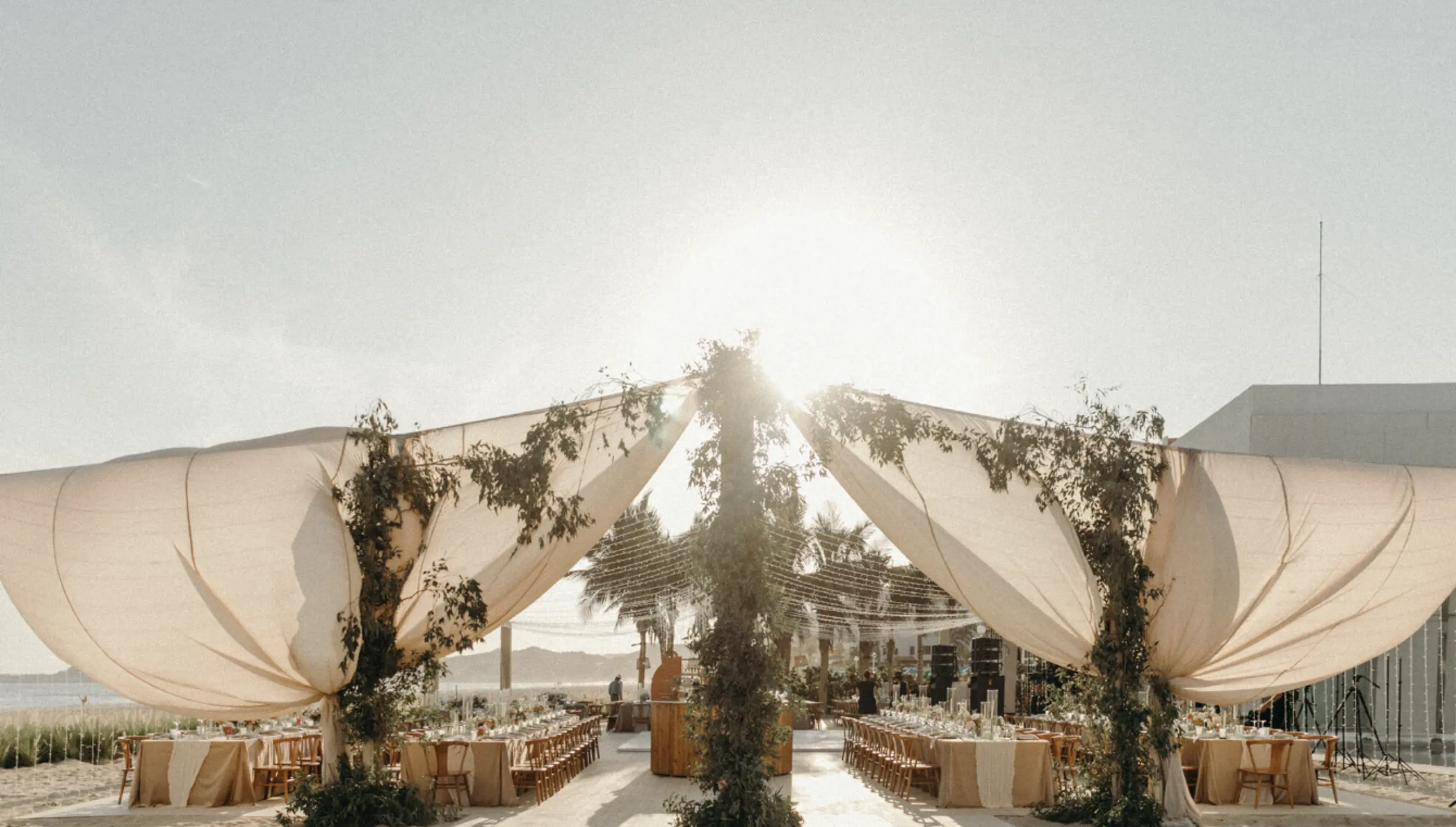 Dinner reception on the beach at Viceroy Los Cabos