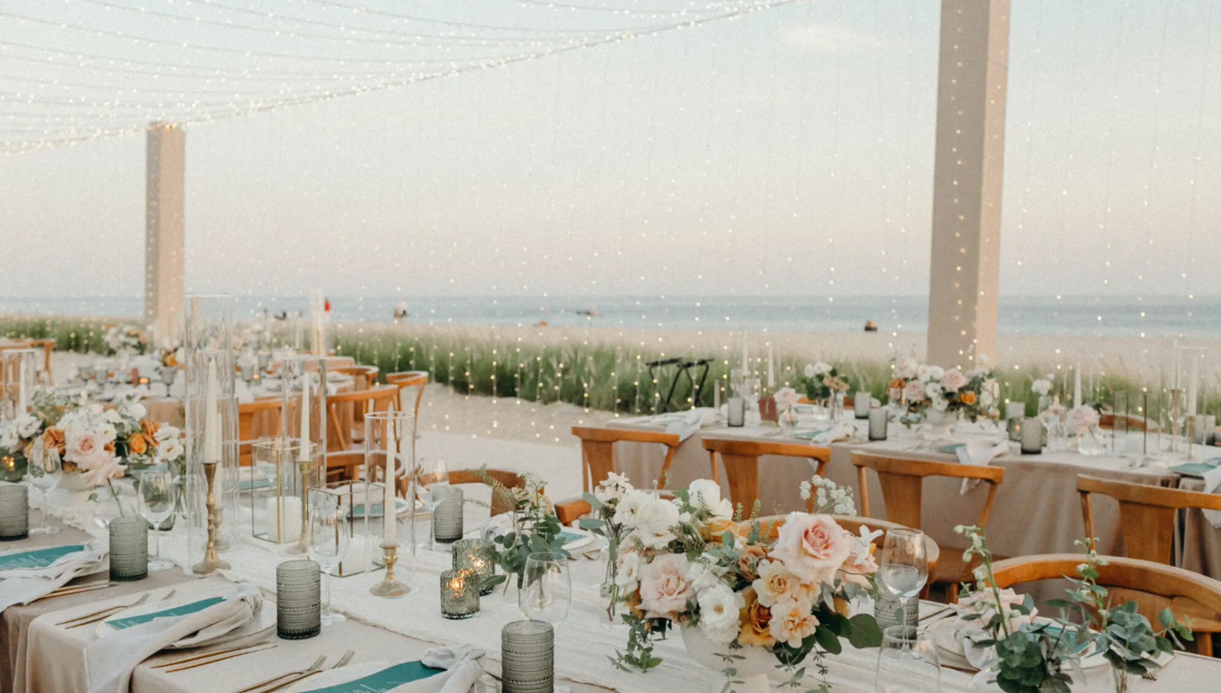 Dinner reception on the beach at Viceroy Los Cabos