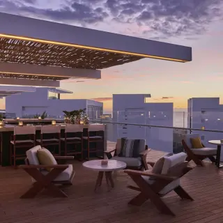 Cielomar rooftop bar and lounge area at Viceroy Los Cabos, Cabo San Lucas
